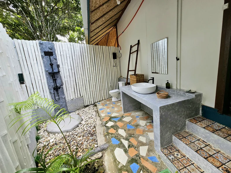 Open-air bathroom