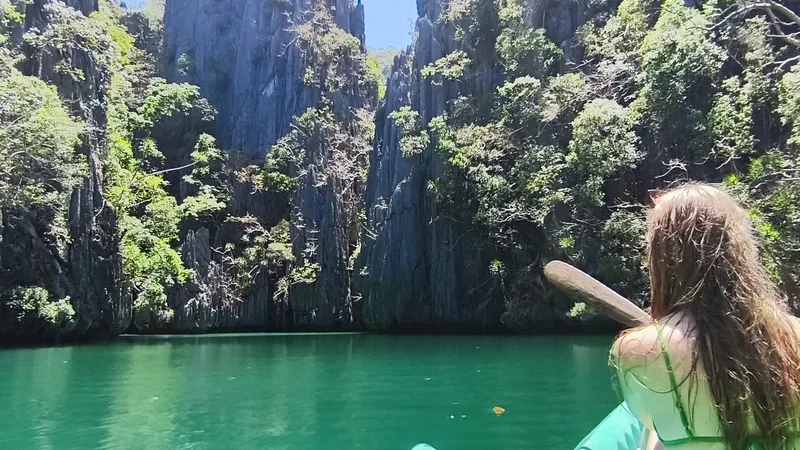 Kayaking on still water